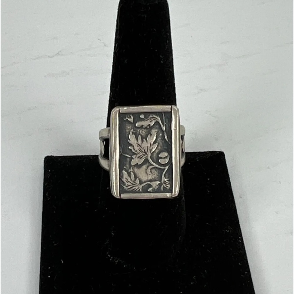 “Rare” Silpada ISREAL olive branch leaf ring size 8.75 sterling gorgeous!